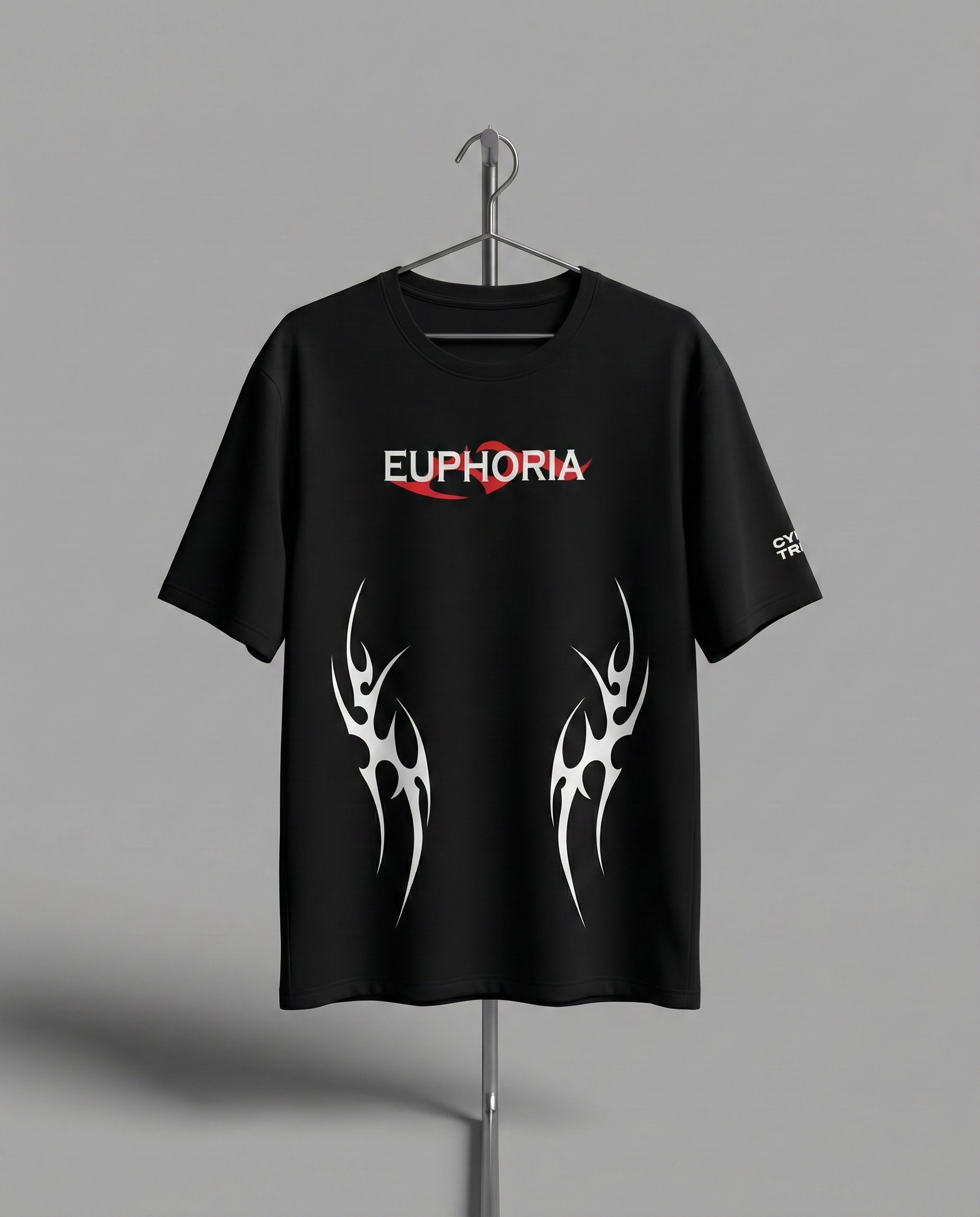 Euporia Black Oversized T-Shirt