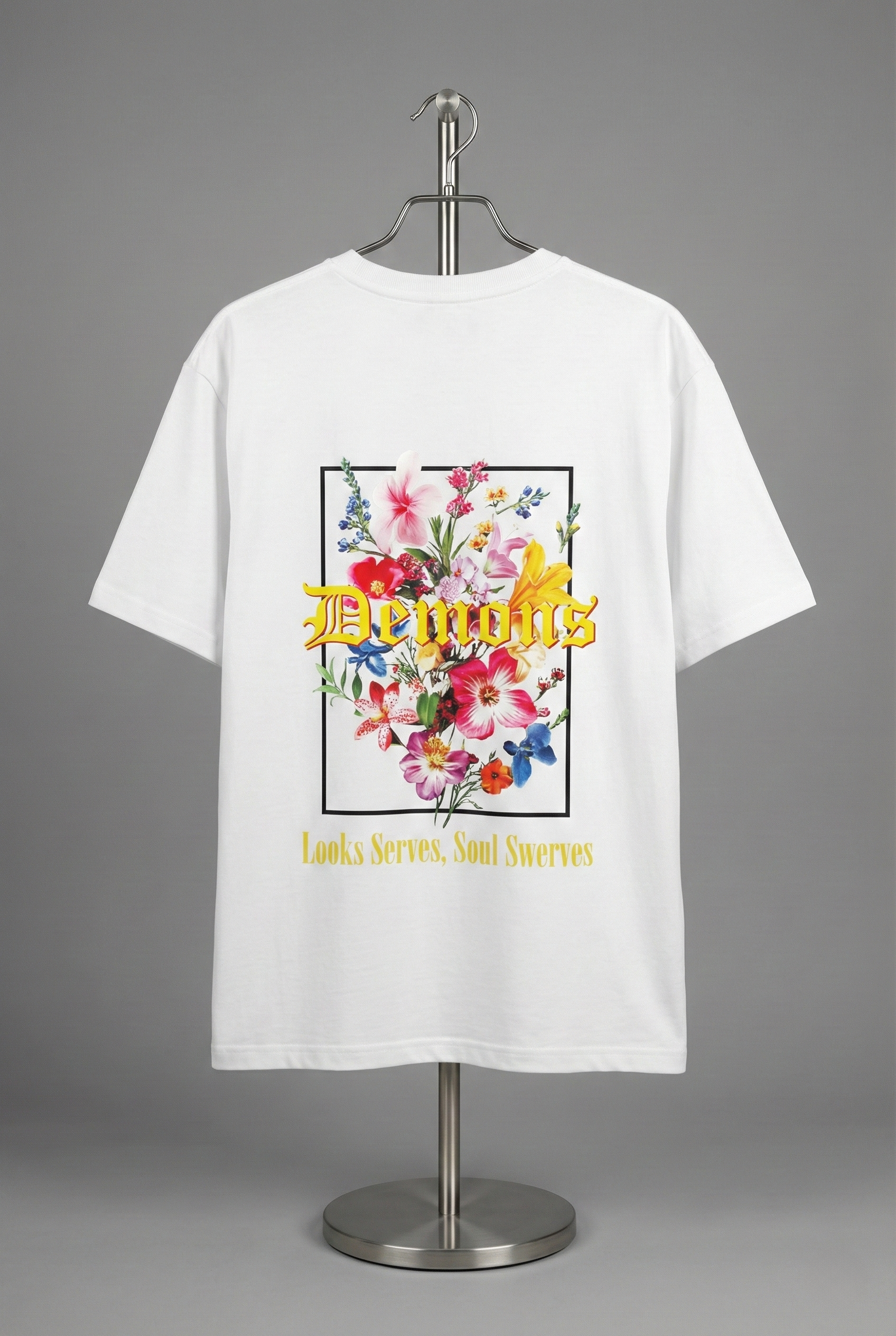 Demons White Oversized T-shirt